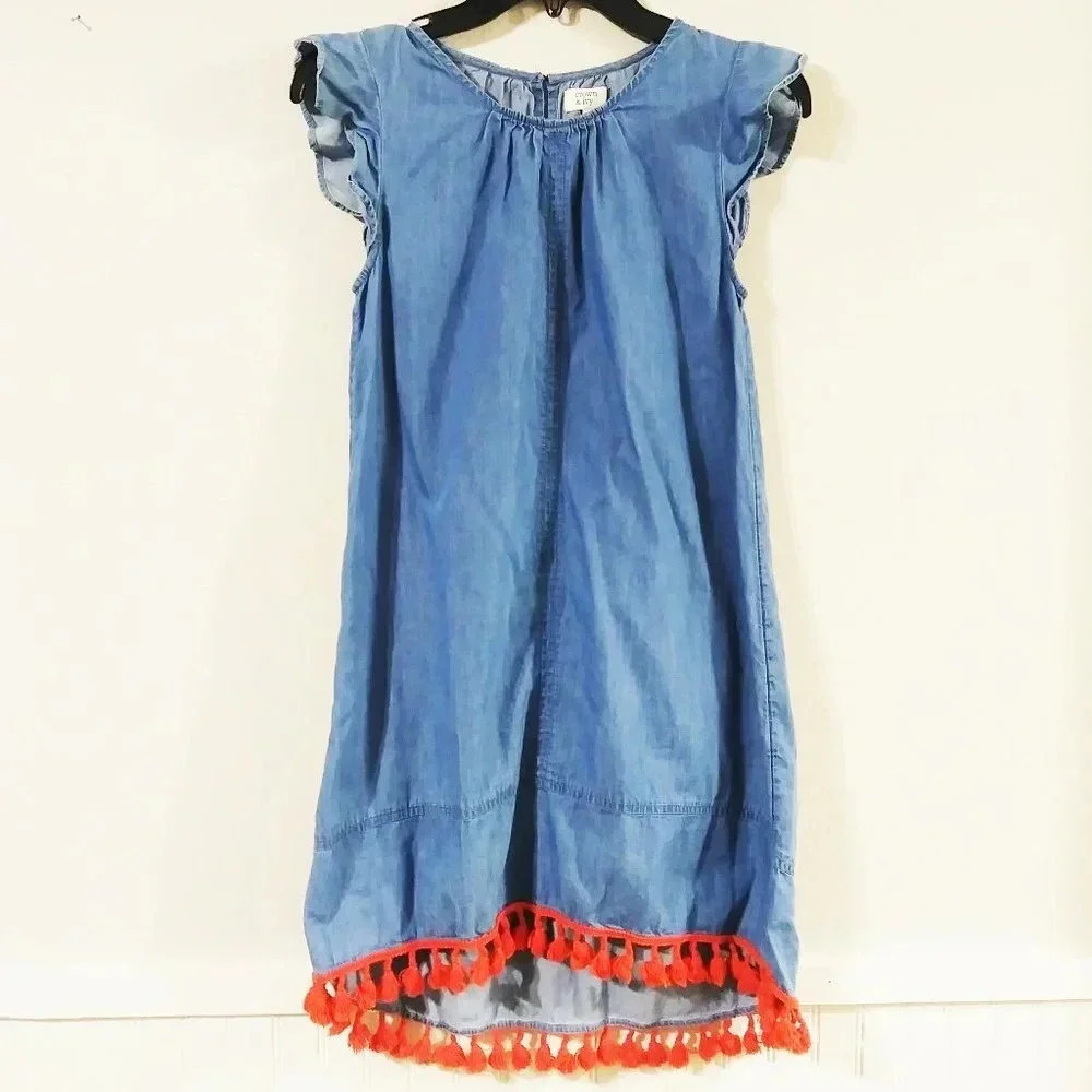 Crown & Ivy Chambray Tassel Dress